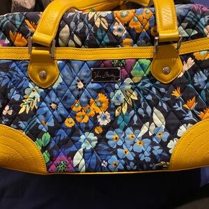 Vera Bradley Blue and Yellow Floral Shoulder Bag